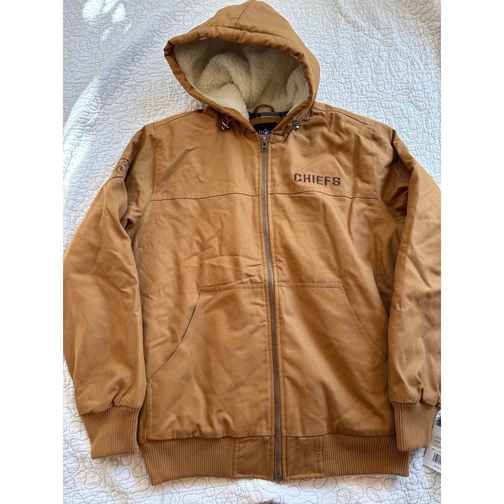 Kansas City Chiefs Mens Size Medium Warm Jacket With Hood
